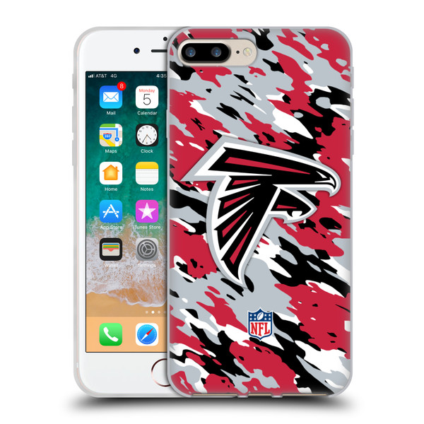 NFL Atlanta Falcons Logo Camou Soft Gel Case for Apple iPhone 7 Plus / iPhone 8 Plus