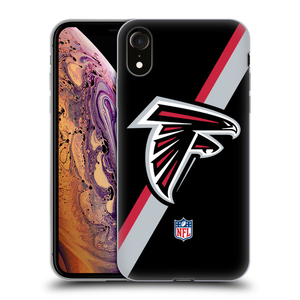 NFL Atlanta Falcons Logo Stripes Soft Gel Case for Apple iPhone XR