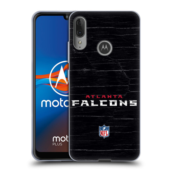 NFL Atlanta Falcons Logo Distressed Look Soft Gel Case for Motorola Moto E6 Plus