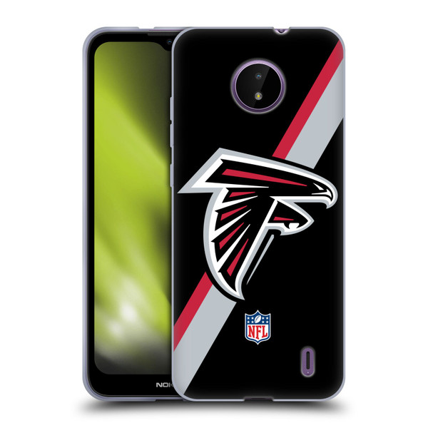 NFL Atlanta Falcons Logo Stripes Soft Gel Case for Nokia C10 / C20
