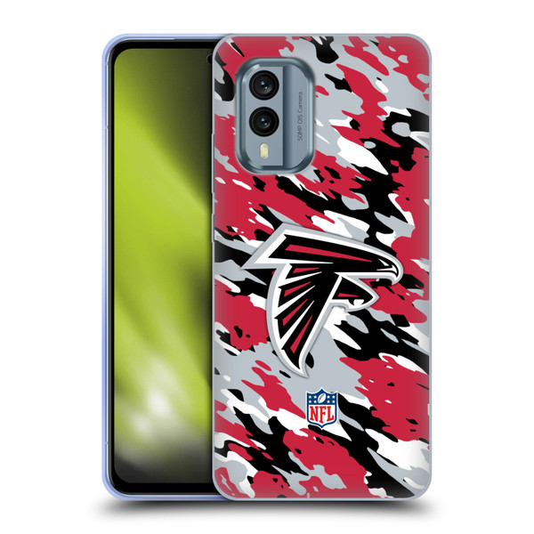 NFL Atlanta Falcons Logo Camou Soft Gel Case for Nokia X30