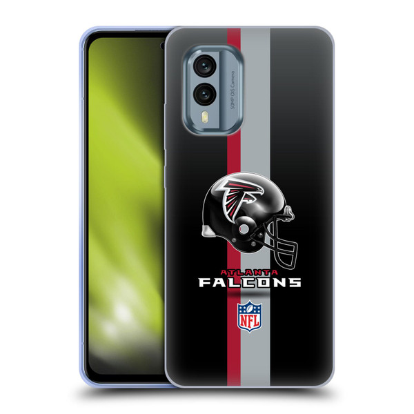 NFL Atlanta Falcons Logo Helmet Soft Gel Case for Nokia X30