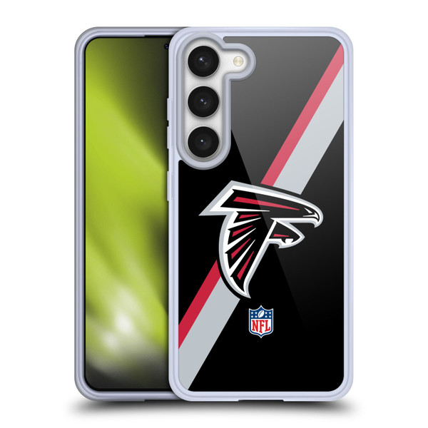 NFL Atlanta Falcons Logo Stripes Soft Gel Case for Samsung Galaxy S23 5G