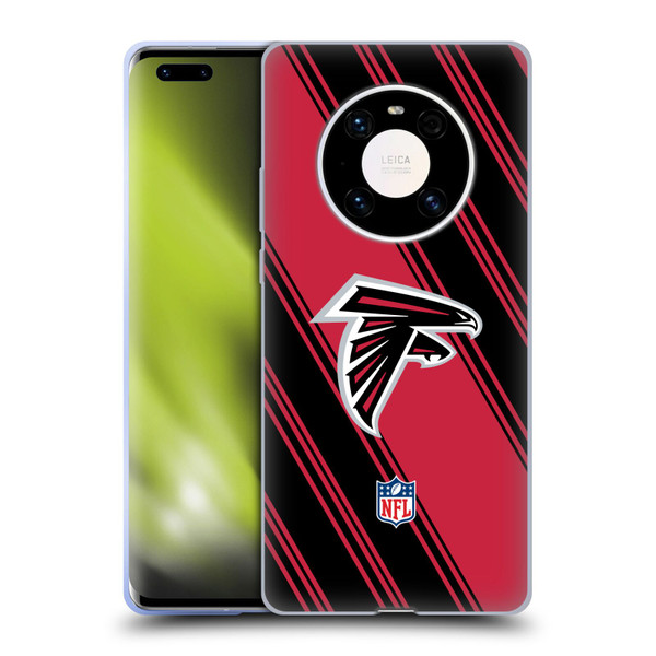 NFL Atlanta Falcons Artwork Stripes Soft Gel Case for Huawei Mate 40 Pro 5G