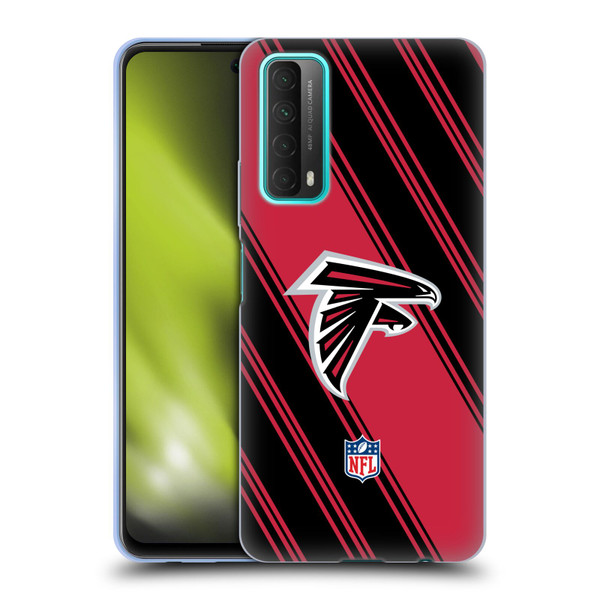 NFL Atlanta Falcons Artwork Stripes Soft Gel Case for Huawei P Smart (2021)