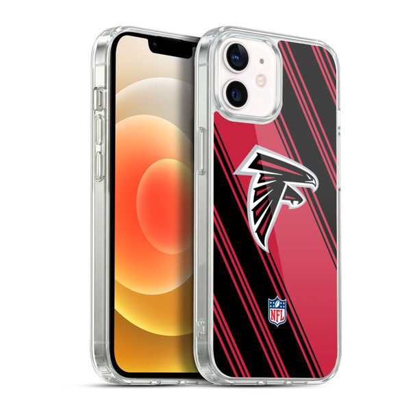 NFL Atlanta Falcons Artwork Stripes Soft Gel Case for Apple iPhone 12 / iPhone 12 Pro & MagSafe
