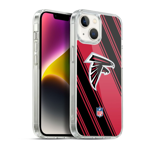 NFL Atlanta Falcons Artwork Stripes Soft Gel Case for Apple iPhone 14