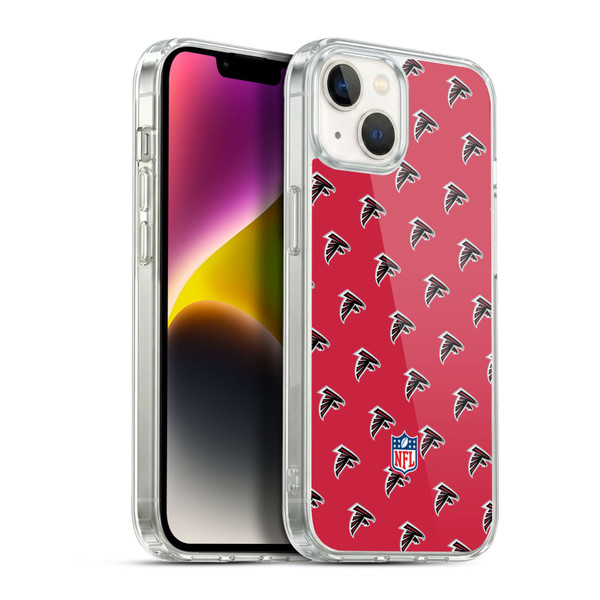 NFL Atlanta Falcons Artwork Patterns Soft Gel Case for Apple iPhone 14 Plus & MagSafe