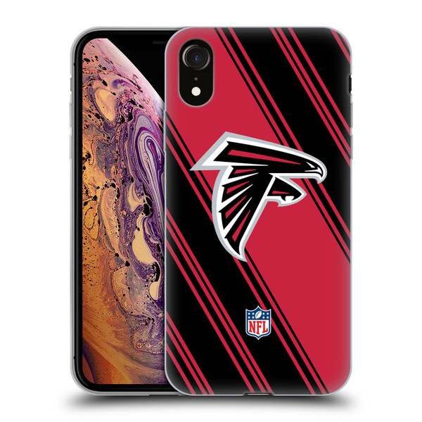 NFL Atlanta Falcons Artwork Stripes Soft Gel Case for Apple iPhone XR