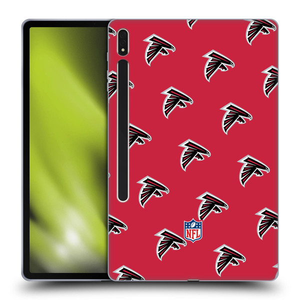 NFL Atlanta Falcons Artwork Patterns Soft Gel Case for Samsung Galaxy Tab S8 Plus