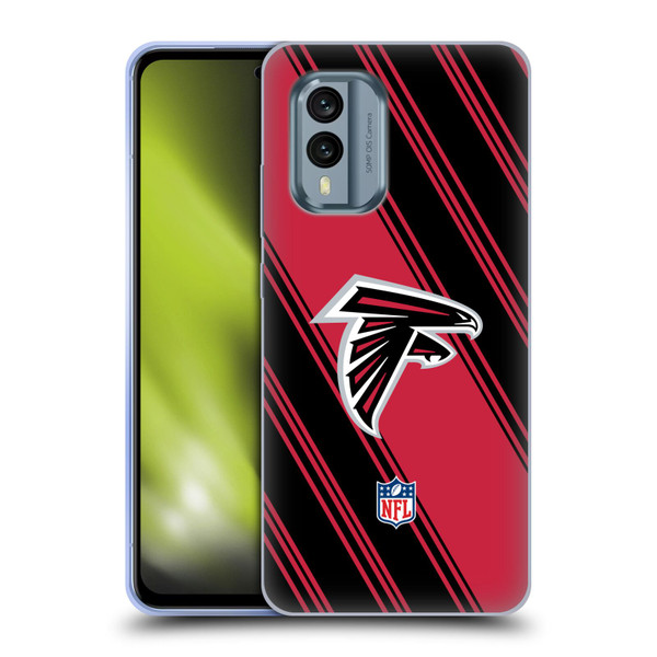 NFL Atlanta Falcons Artwork Stripes Soft Gel Case for Nokia X30