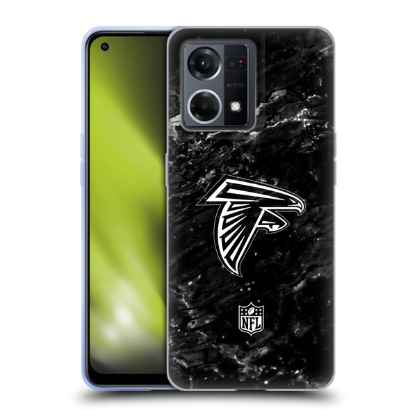 NFL Atlanta Falcons Artwork Marble Soft Gel Case for OPPO Reno8 4G
