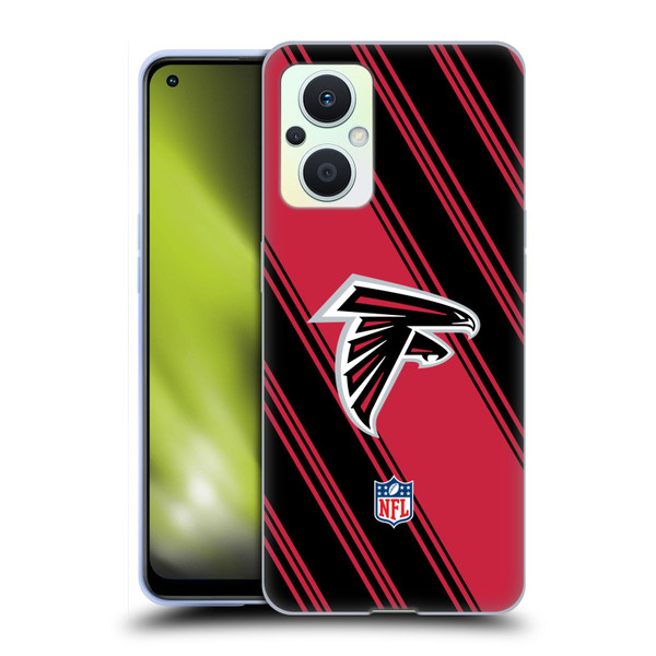 NFL Atlanta Falcons Artwork Stripes Soft Gel Case for OPPO Reno8 Lite