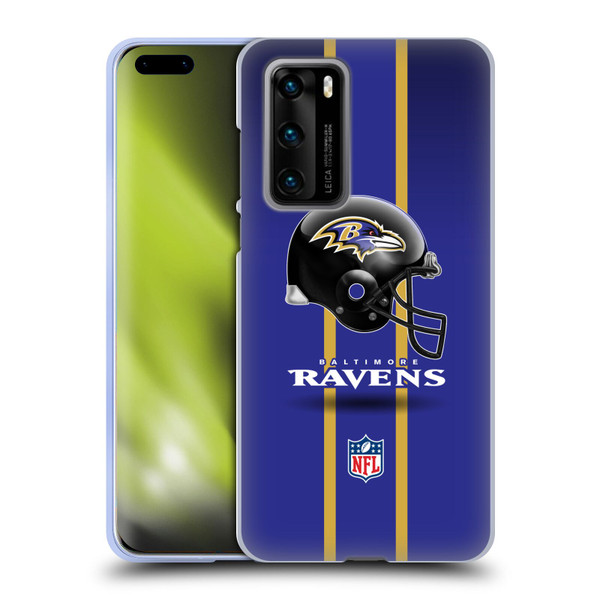 NFL Baltimore Ravens Logo Helmet Soft Gel Case for Huawei P40 5G