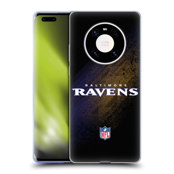 NFL Baltimore Ravens Logo Blur Soft Gel Case for Huawei Mate 40 Pro 5G
