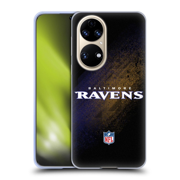 NFL Baltimore Ravens Logo Blur Soft Gel Case for Huawei P50