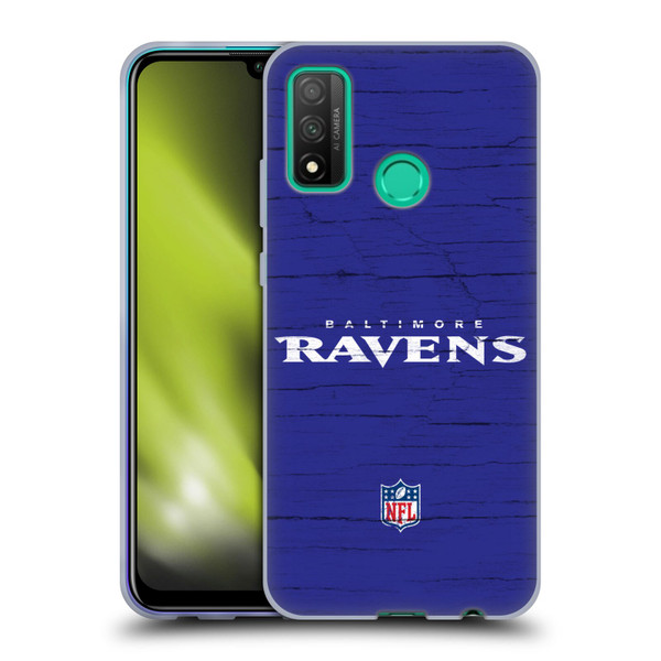NFL Baltimore Ravens Logo Distressed Look Soft Gel Case for Huawei P Smart (2020)