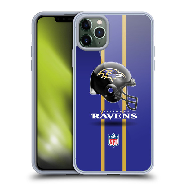 NFL Baltimore Ravens Logo Helmet Soft Gel Case for Apple iPhone 11 Pro Max