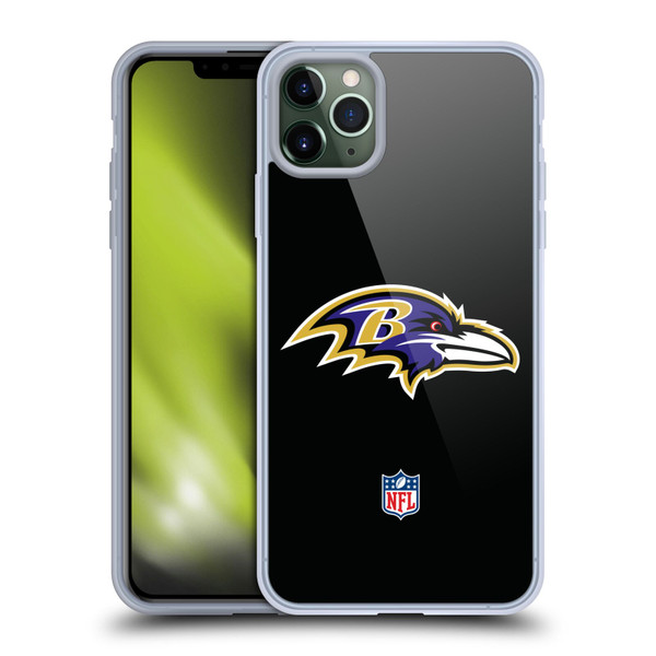 NFL Baltimore Ravens Logo Plain Soft Gel Case for Apple iPhone 11 Pro Max