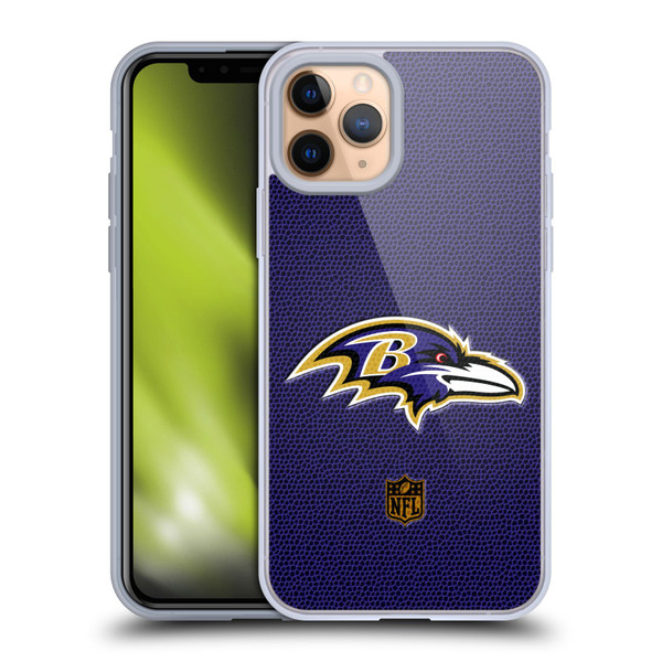 NFL Baltimore Ravens Logo Football Soft Gel Case for Apple iPhone 11 Pro