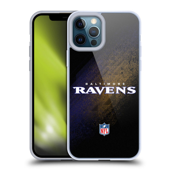 NFL Baltimore Ravens Logo Blur Soft Gel Case for Apple iPhone 12 Pro Max