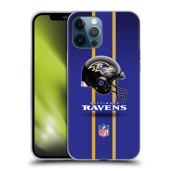 NFL Baltimore Ravens Logo Helmet Soft Gel Case for Apple iPhone 12 Pro Max