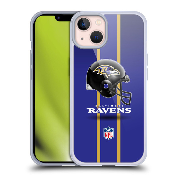 NFL Baltimore Ravens Logo Helmet Soft Gel Case for Apple iPhone 13