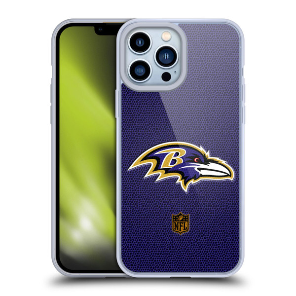 NFL Baltimore Ravens Logo Football Soft Gel Case for Apple iPhone 13 Pro Max