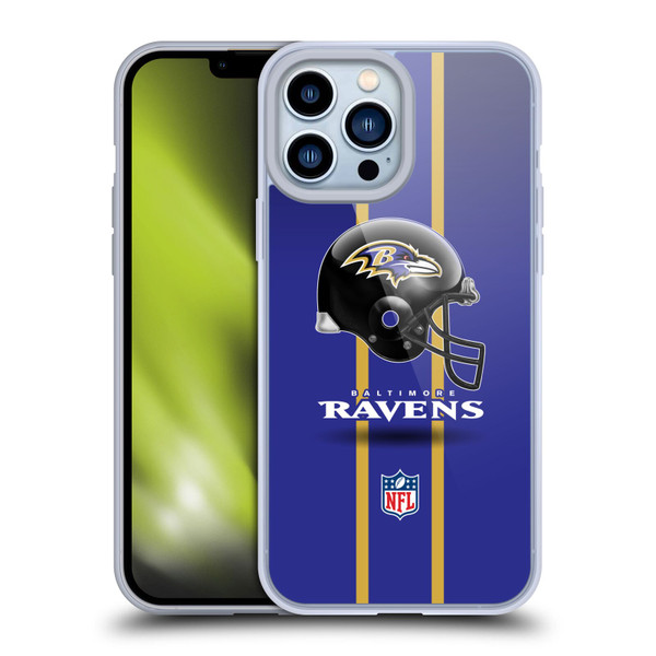 NFL Baltimore Ravens Logo Helmet Soft Gel Case for Apple iPhone 13 Pro Max