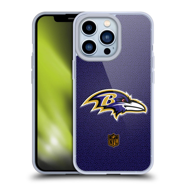 NFL Baltimore Ravens Logo Football Soft Gel Case for Apple iPhone 13 Pro