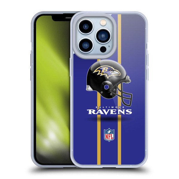 NFL Baltimore Ravens Logo Helmet Soft Gel Case for Apple iPhone 13 Pro