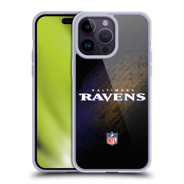 NFL Baltimore Ravens Logo Blur Soft Gel Case for Apple iPhone 14 Pro Max