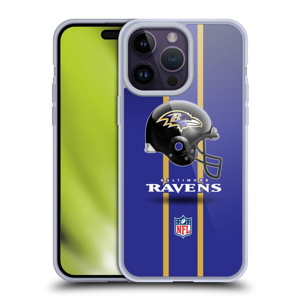 NFL Baltimore Ravens Logo Helmet Soft Gel Case for Apple iPhone 14 Pro Max