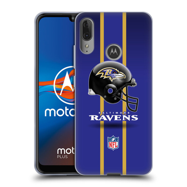 NFL Baltimore Ravens Logo Helmet Soft Gel Case for Motorola Moto E6 Plus