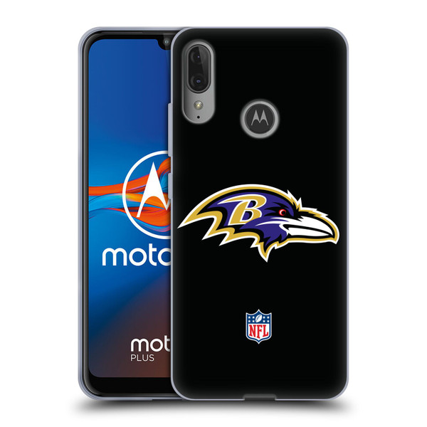 NFL Baltimore Ravens Logo Plain Soft Gel Case for Motorola Moto E6 Plus