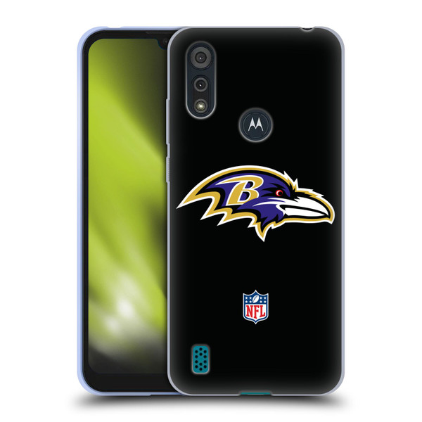 NFL Baltimore Ravens Logo Plain Soft Gel Case for Motorola Moto E6s (2020)