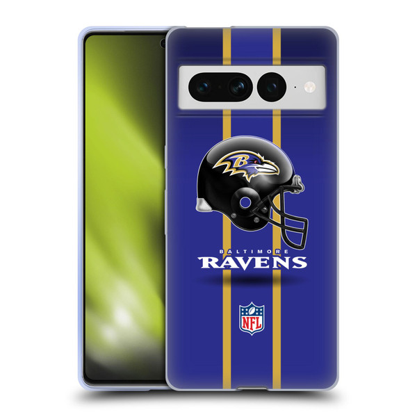 NFL Baltimore Ravens Logo Helmet Soft Gel Case for Google Pixel 7 Pro