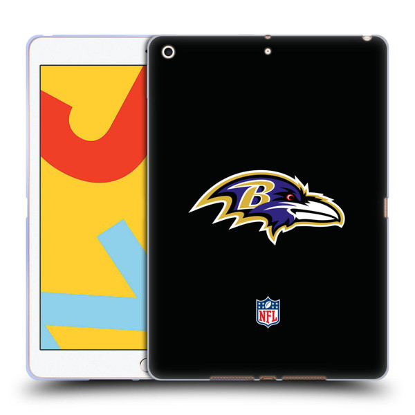 NFL Baltimore Ravens Logo Plain Soft Gel Case for Apple iPad 10.2 2019/2020/2021