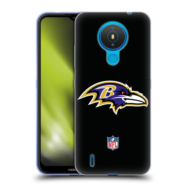 NFL Baltimore Ravens Logo Plain Soft Gel Case for Nokia 1.4