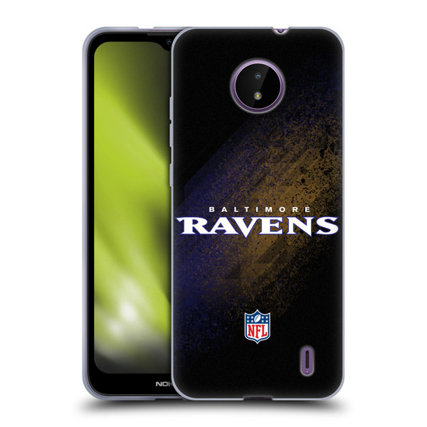 NFL Baltimore Ravens Logo Blur Soft Gel Case for Nokia C10 / C20