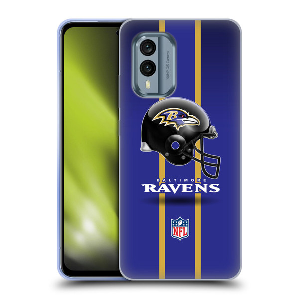 NFL Baltimore Ravens Logo Helmet Soft Gel Case for Nokia X30