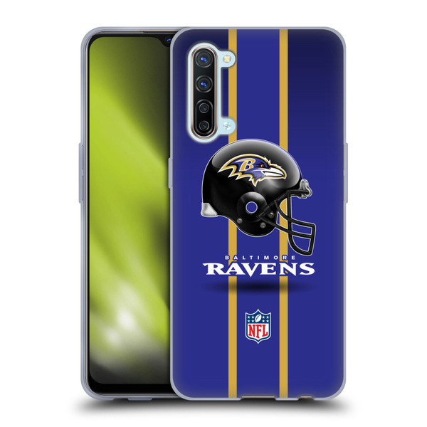 NFL Baltimore Ravens Logo Helmet Soft Gel Case for OPPO Find X2 Lite 5G