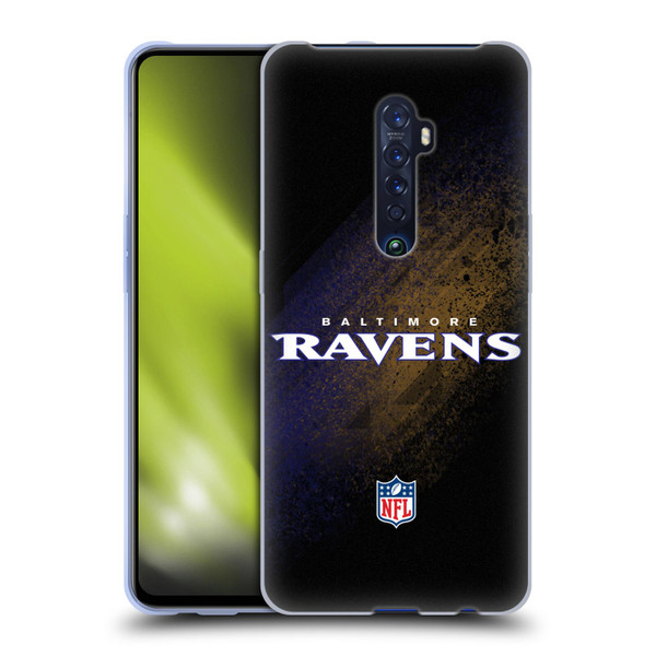 NFL Baltimore Ravens Logo Blur Soft Gel Case for OPPO Reno 2
