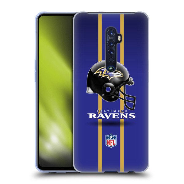 NFL Baltimore Ravens Logo Helmet Soft Gel Case for OPPO Reno 2