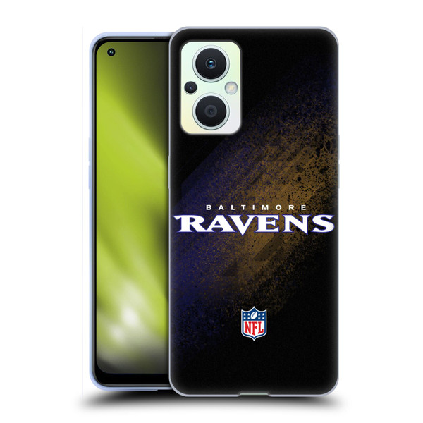 NFL Baltimore Ravens Logo Blur Soft Gel Case for OPPO Reno8 Lite