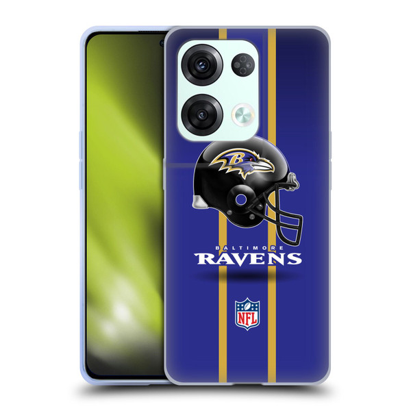 NFL Baltimore Ravens Logo Helmet Soft Gel Case for OPPO Reno8 Pro