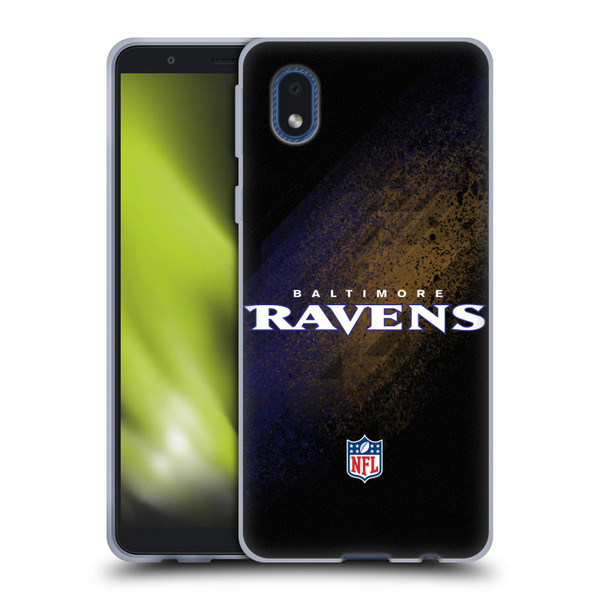 NFL Baltimore Ravens Logo Blur Soft Gel Case for Samsung Galaxy A01 Core (2020)