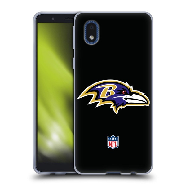 NFL Baltimore Ravens Logo Plain Soft Gel Case for Samsung Galaxy A01 Core (2020)