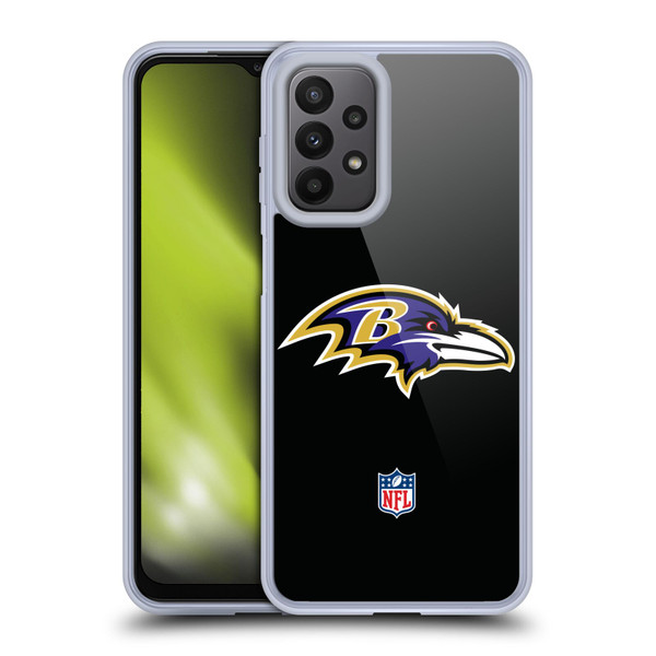 NFL Baltimore Ravens Logo Plain Soft Gel Case for Samsung Galaxy A23 / 5G (2022)