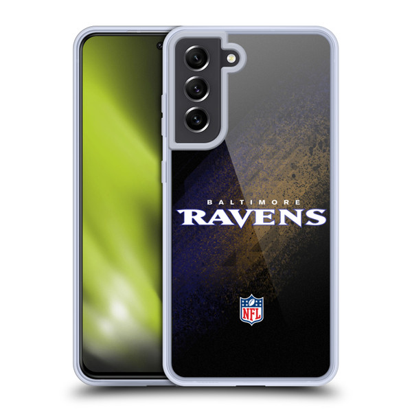 NFL Baltimore Ravens Logo Blur Soft Gel Case for Samsung Galaxy S21 FE 5G
